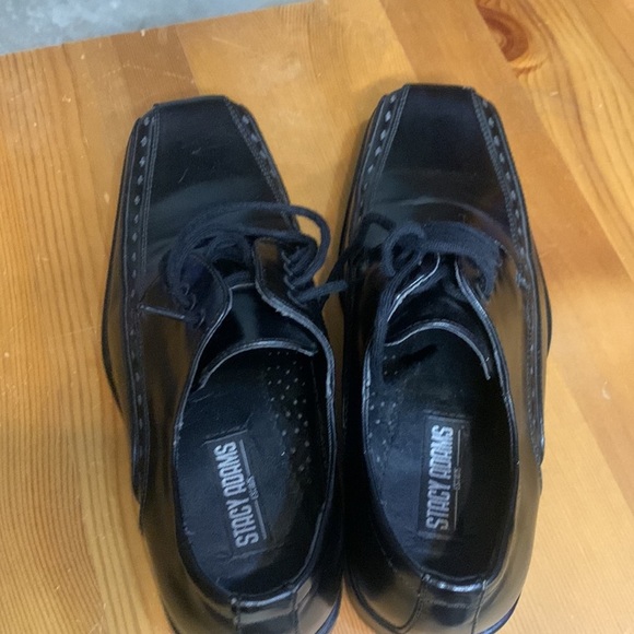 Stacy Adams Boys Black Dress Shoes Lace Up size 2 - Picture 7 of 14